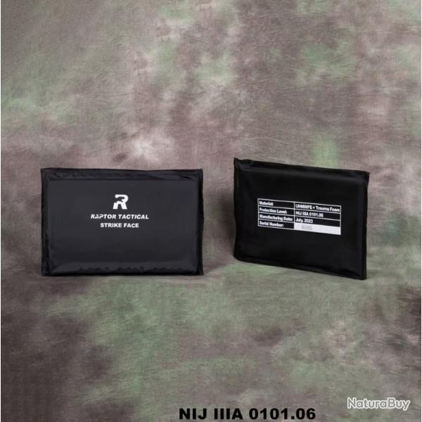 Plaque Balistique Laterale NIJ 3A - Trauma Intgr - 6x8 - Lot de 2