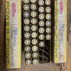 Lot de 33 cartouches de 284 winchester 150 GR soft PT BULLET power point super X