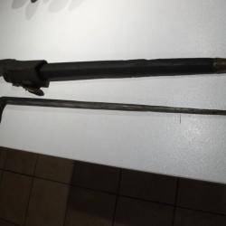EQUIPEMENT MILITAIRE BAIONNETTE A DOUILLE AVEC FOURREAU ET SON PORTE FOURREAU