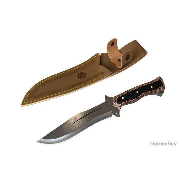 Couteau 32cm forge LLF srie CHASSE manche verzalite