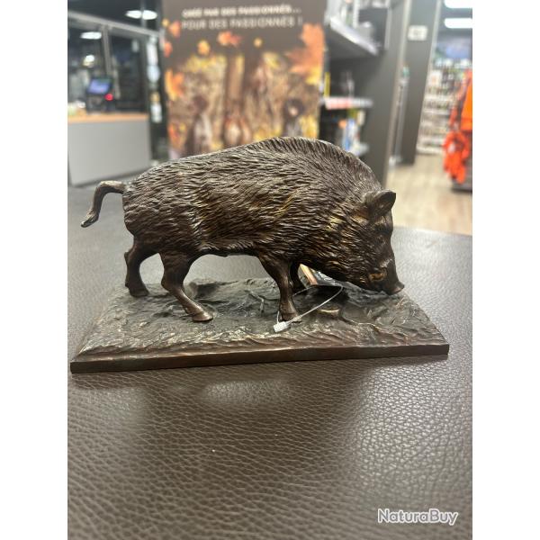 BRONZE SANGLIER FOUILLANT