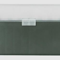 Boîte de rangement verte couvercle transparent 50 munitions calibre 30-06