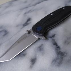 Couteau Backup Smith & Wesson Tactical Tanto Lame Acier 8Cr13MoV Manche Nylon Noir Linerlock Clip