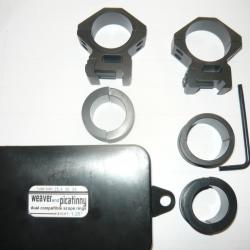 Promo !!! Colliers  pour montage lunette de diamètre 34 mm ou ( 30 et 25,4 mm avec les adaptateurs )