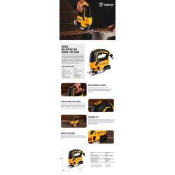 Scie Sauteuse Pro 220V 550W 19MM, Modele: DKJS55XL65