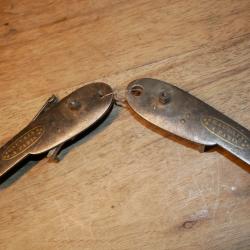 Paire de platines de fusil &agrave;  percussion &agrave; platines arri&egrave;res "GAUVAIN &agrave; PARIS"