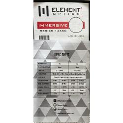 lunette de tir Element-optics Immersive 14x50