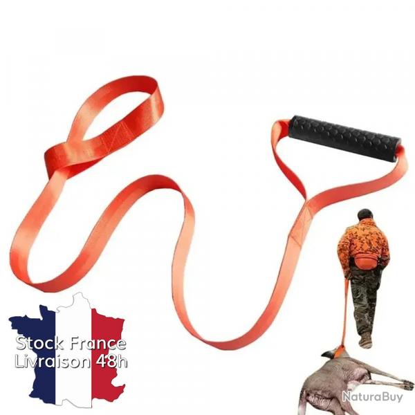 Sangle de trainage tire-gibier - Stock France