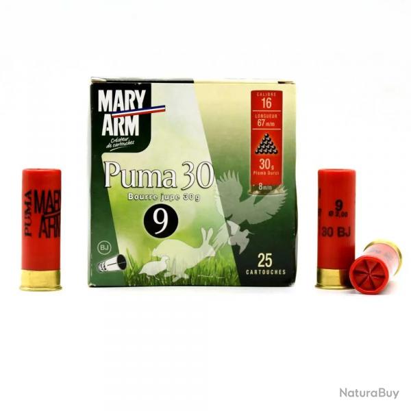 Boite de 25 cartouches PUMA bourre jupe 30g 16/67 pb 9