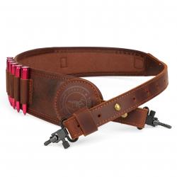 Sangle fusil/carabine avec cartouchiere et pochette + grenadieres- cuir premium - LIVRAISON GRATUITE