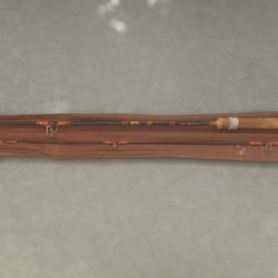 Ancienne canne a peche rivière, lancer leger , "super blactor" ,tortue la soie