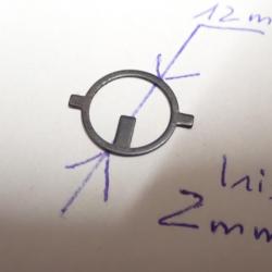 Insert, iris pour Tunnel de dioptre  - K31 Suisse. Largeur 2 mm. Diamètre 12 mm.