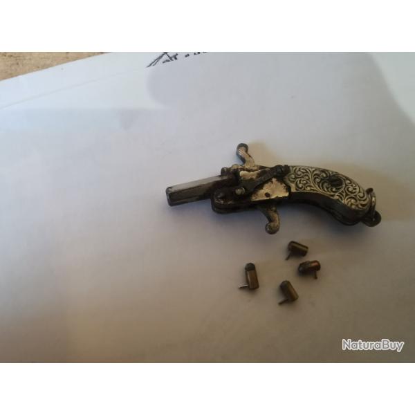 Pistolet 2mm  broche systme LEFAUCHEUX annes 1930.