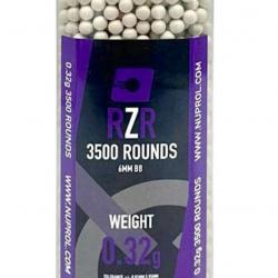 Billes Airsoft 6mm RZR 0,20g/0,25g/0,28g/0,30g/0,32g BIO bouteille 3500 bbs 0.32g