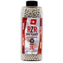 Billes Airsoft 6mm RZR 0,20g/0,25g/0,28g/0,30g/0,32g BIO bouteille 3500 bbs 0.28g