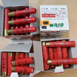 99 cartouches 410 marque RIO en 50 / 65 / 76 / plomb 6 et 7 . 1 sans réserve