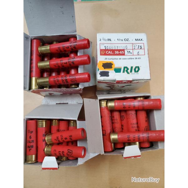 99 cartouches 410 marque RIO en 50 / 65 / 76 / plomb 6 et 7 . 1 sans rserve