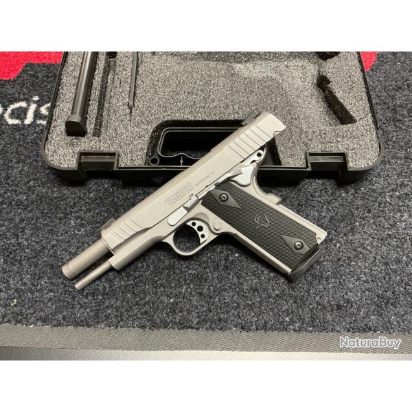 PISTOLET TAURUS PT1911 MATTE STAINLESS STEEL 45ACP