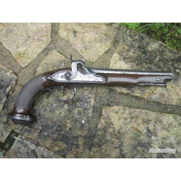 trs grand pistolet de combat ( 37 cm) d'officier du 1er empire. Signature de Merley.