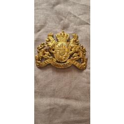 Plaque de casque a pointe,  Bavaroise laiton WW1