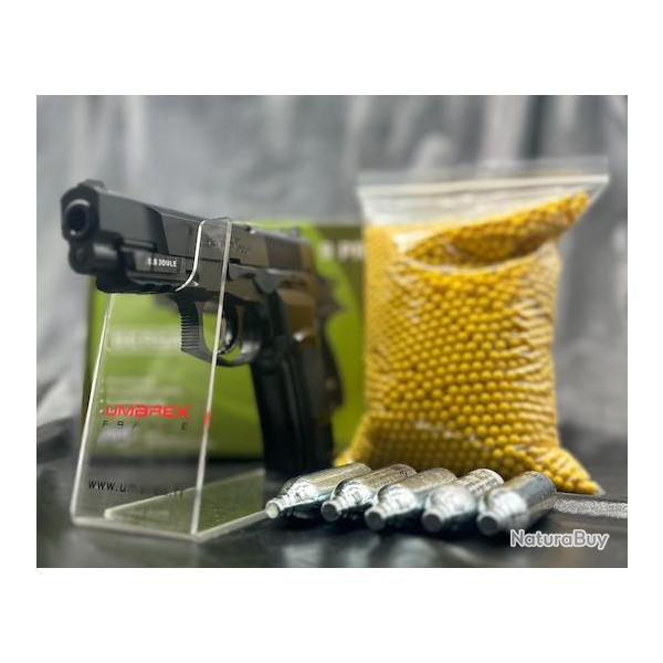 PACK PRT A TIRER PISTOLET 6MM BERSA THUNDER 9 PRO CO2