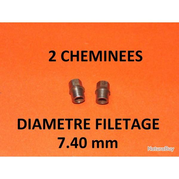 paire de chemines fusil type LEFAUCHEUX diamtre 7.40mm - VENDU PAR JEPERCUTE (D20N420)