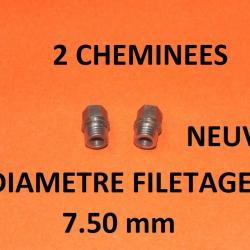 paire de cheminées fusil type LEFAUCHEUX diamètre 7.50mm - VENDU PAR JEPERCUTE (D20N422)