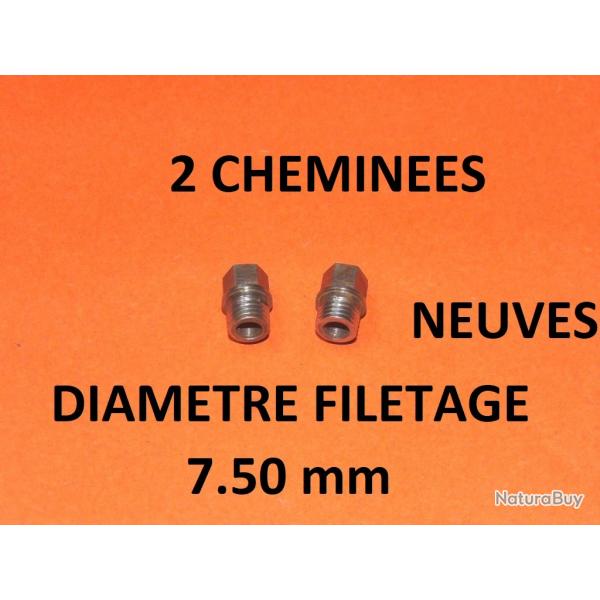paire de chemines fusil type LEFAUCHEUX diamtre 7.50mm - VENDU PAR JEPERCUTE (D20N422)