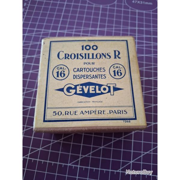 Boite d'origine croisillons gevelot intacte en parfait tat calibre 16