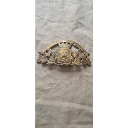 Plaque de casque pompiers en laiton