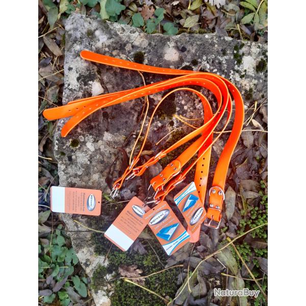 Lot de 5 colliers  Biothane 30/50 cm ... gravs