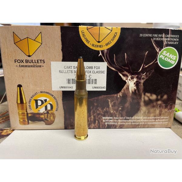 BF25! Balles Fox Bullet Sans plomb Cal 308Win