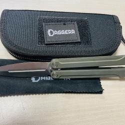 Balisong Daggerr Knives Monarch titane couteau papillon