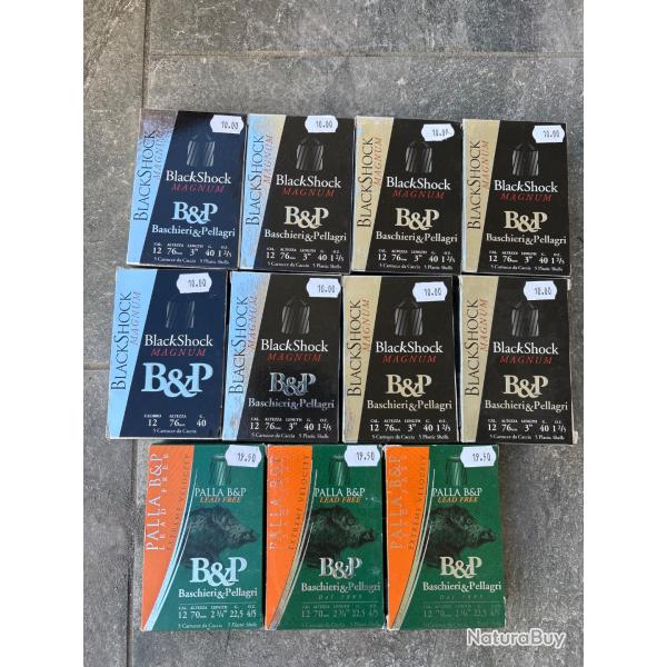 Lot 55 balles B&P calibre 12