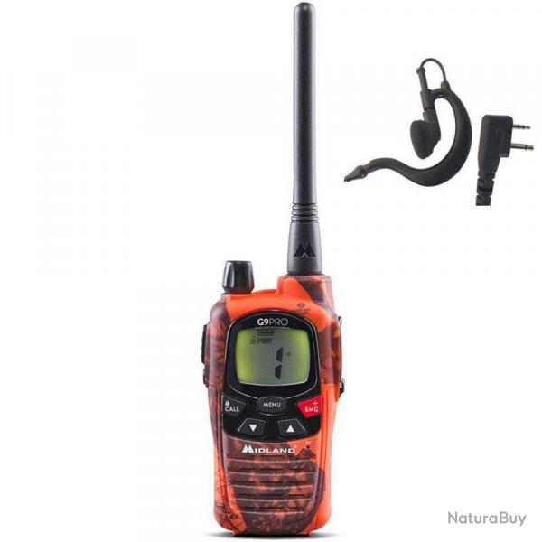 TALKIE WALKIE G9 PRO BLAZE+OREILLETTE - MIDLAND