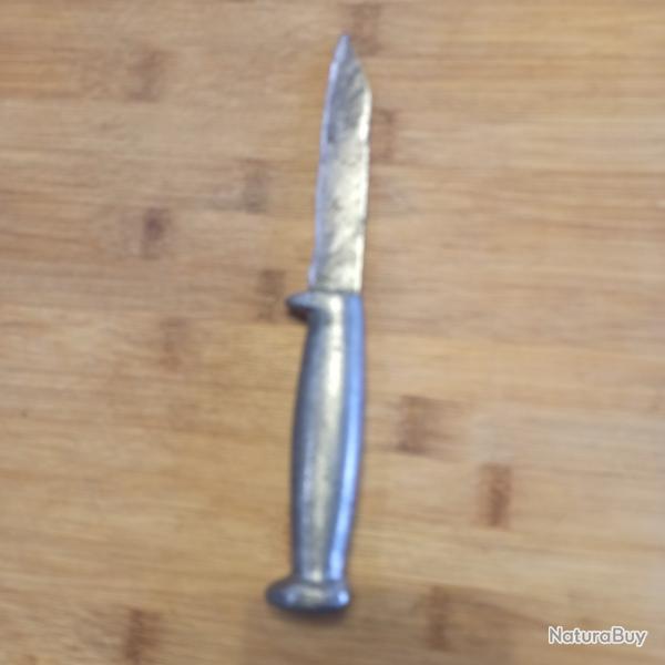 Couteau poignard artisanal de type Scout sans tui,  nettoyer 2