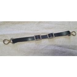 Jugulaire laiton pour casque &agrave; pointe cuir &eacute;pais WW1   ( 6L )