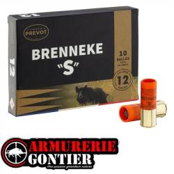 Balles PREVOT BRENNEKE 'S' sous-calibrées 24g Cal.12/70 Boites de 10