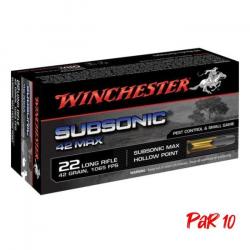 Wahoo BF25 ! Balles Winchester Subsonic Max Varmint Hollow Point - Cal. 22 LR / Par 10