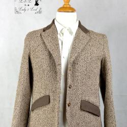 Ensemble femme en tweed beige "Chasse et Nature" T40 pantalon T34