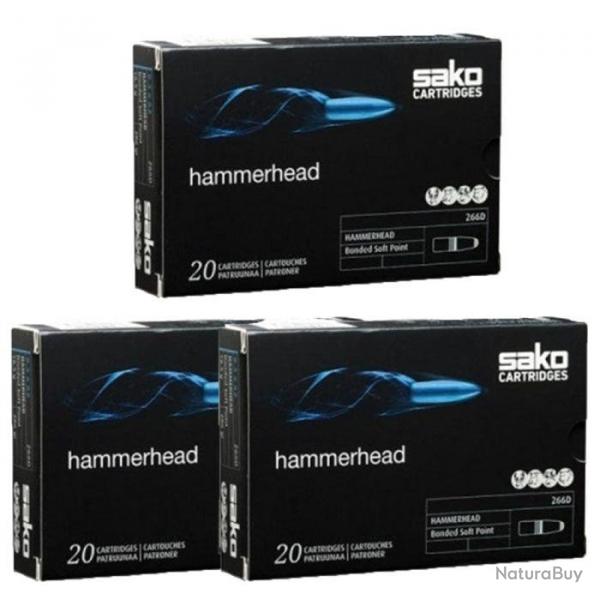 Wahoo BF25 ! Balles Sako HammerHead Soft Point - Cal. 30-06 Sprg / 220 / Par 3