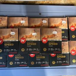 Lot 130 cartouches Winchester super speed plomb 1 calibre 12/70