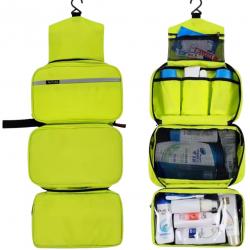 Trousse de toilette suspendue imperméable Unisexe Grande capacité Voyage Vert clair