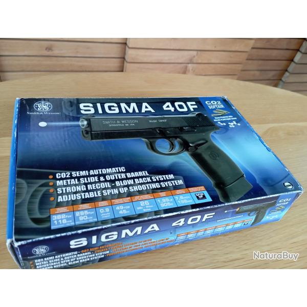 Airsoft smith et Wesson sigma 40FCo2. Billes 6mm.blowback.