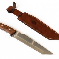 Couteau Tanto 35cm LFF acier X46Cr13 poli effet miroir enchère