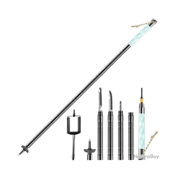 Bton de Randonne & Survie 105 cm - Polyvalent et Innovant enchres