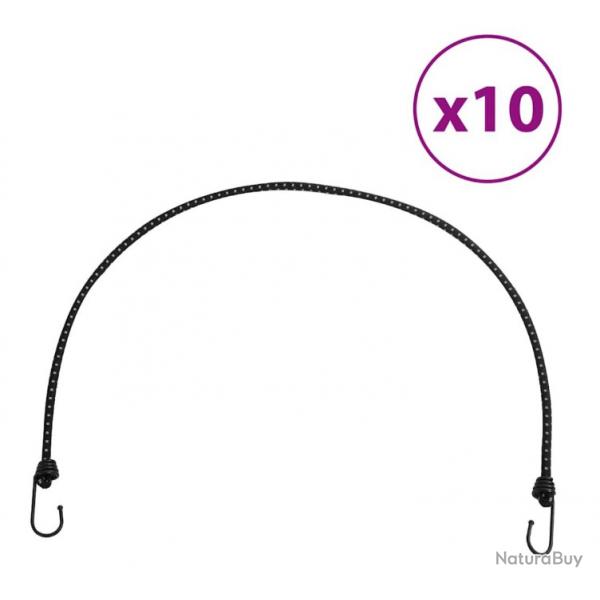 Cordes lastiques polypropylne caoutchouc 100 cm bandes rflchissantes crochets 10 pcs