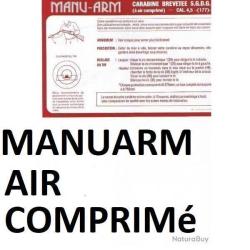 notice carabine MANUARM 4.5 AIR COMPRIME (envoi par mail) - VENDU PAR JEPERCUTE (m2581)