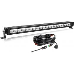 Barre Lumineuse LED 58cm, 60W Spot Feux de Route avec Câblage DT, 6000 lumens étanches à Une rangée