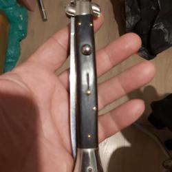 Long couteau ancien à cran d arret, stiletto splendide